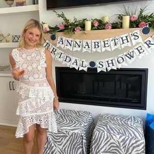 Alexis lace open back dress